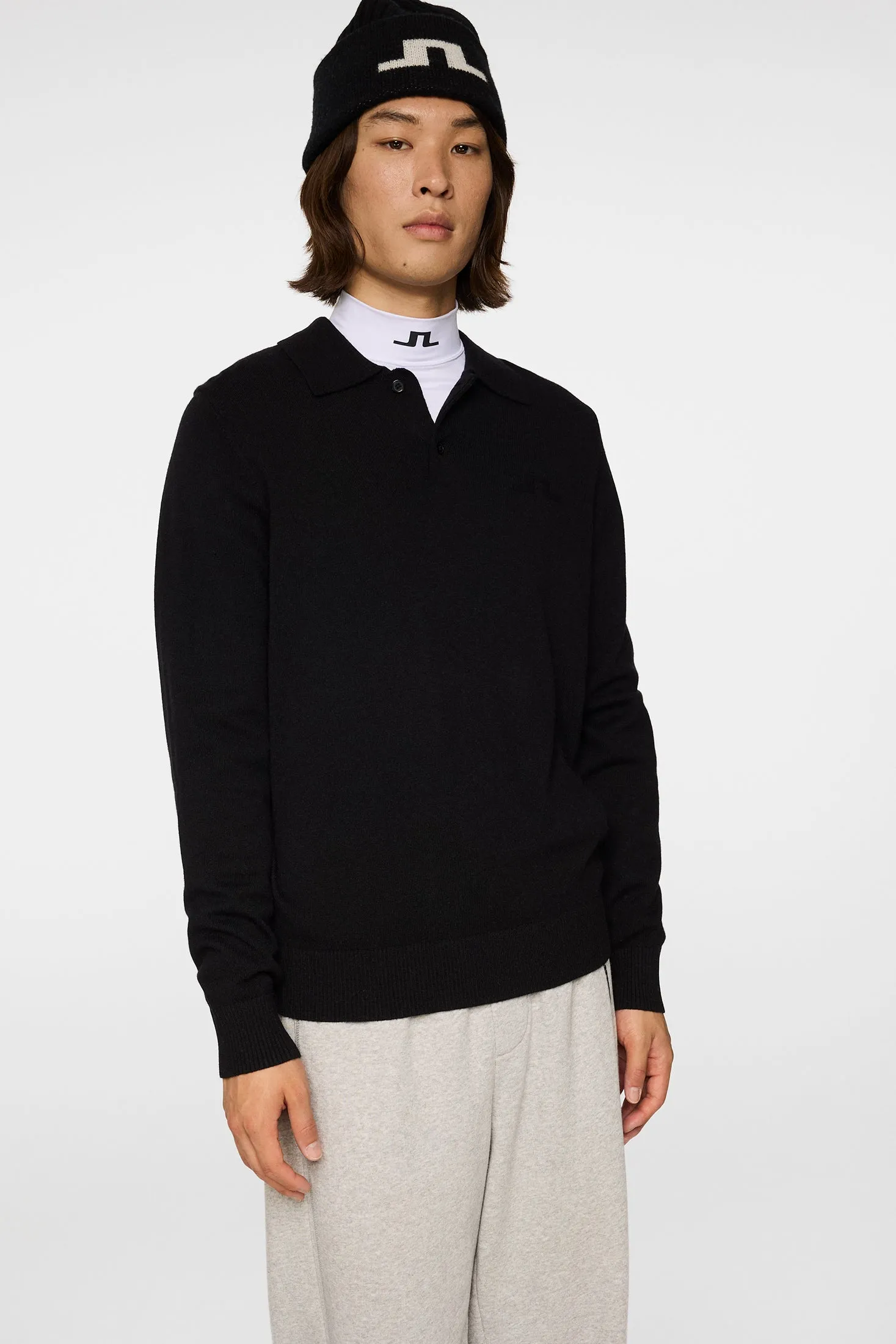 Edgar Knitted Wool Polo / Black sold by J. Lindeberg product image thumbnail 5