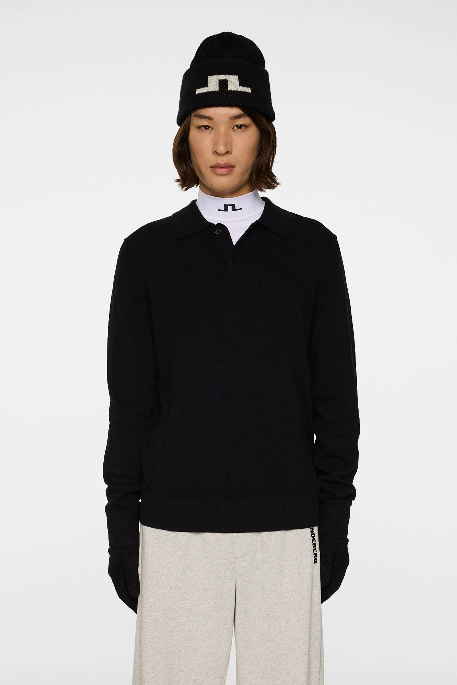 Edgar Knitted Wool Polo / Black sold by J. Lindeberg product image thumbnail 2