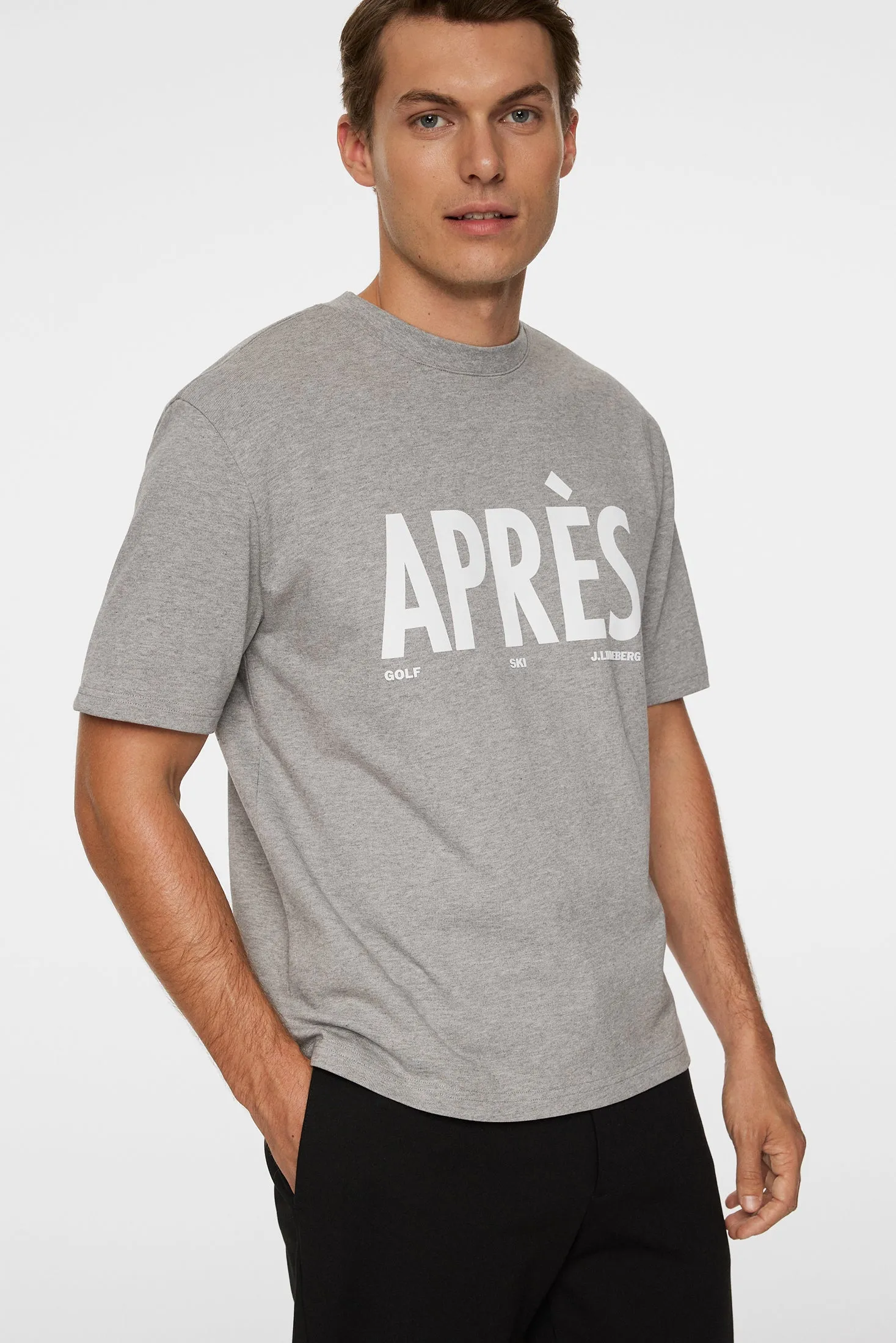 Hale Seasonal Logo T-shirt / Medium Grey Melange sold by J. Lindeberg product image thumbnail 5