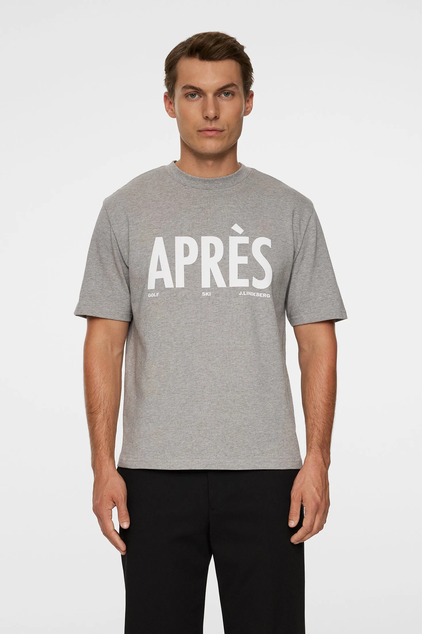 Hale Seasonal Logo T-shirt / Medium Grey Melange sold by J. Lindeberg product image thumbnail 2