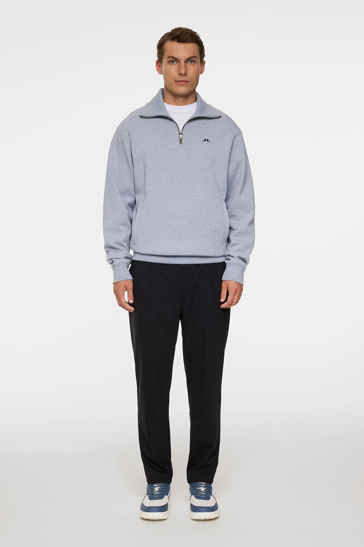 Callan quarter zip / Medium Grey Melange sold by J. Lindeberg product image thumbnail 4