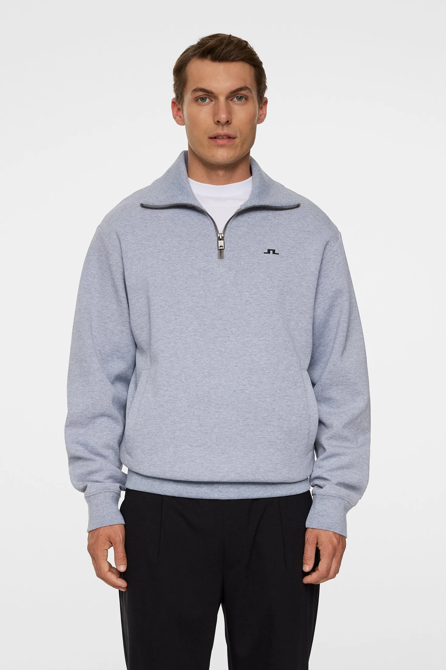 Callan quarter zip / Medium Grey Melange sold by J. Lindeberg product image thumbnail 2