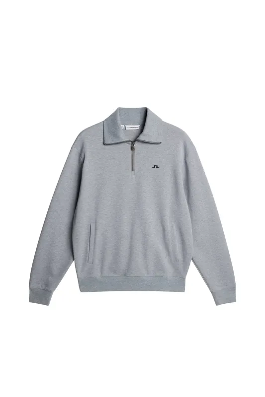 Callan quarter zip / Medium Grey Melange sold by J. Lindeberg