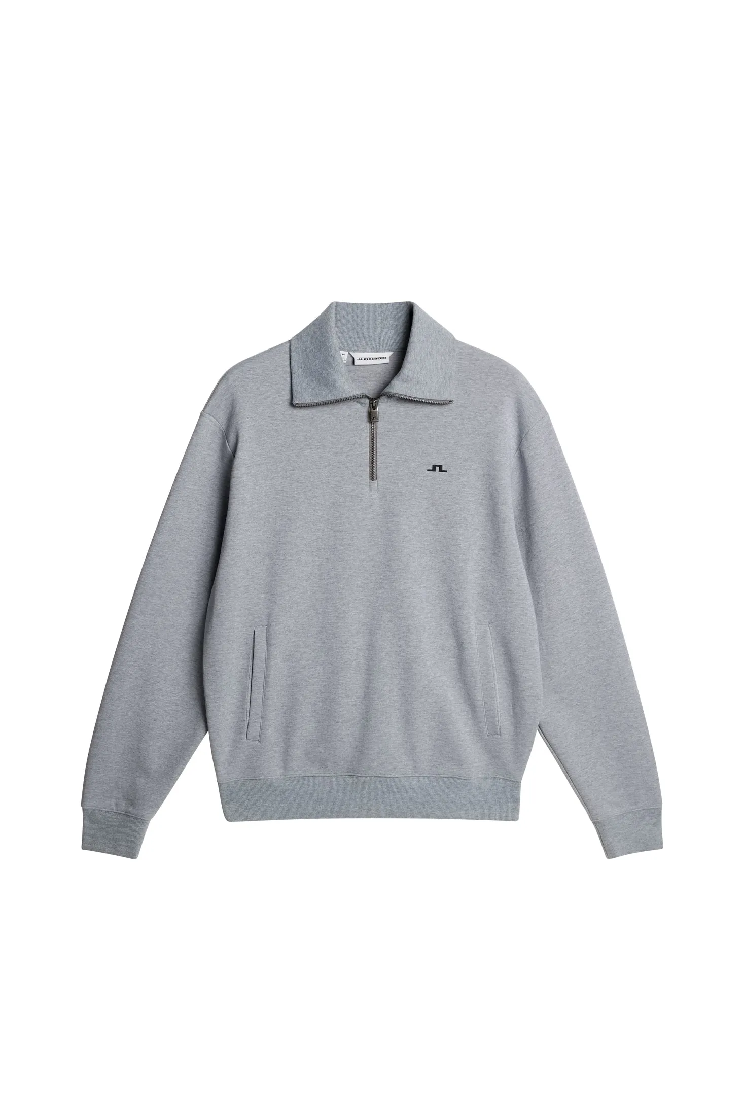 Callan quarter zip / Medium Grey Melange sold by J. Lindeberg