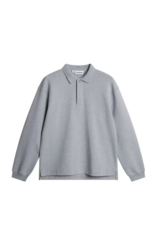 Cadan Polo Sweater / Medium Grey Melange made by J. Lindeberg
