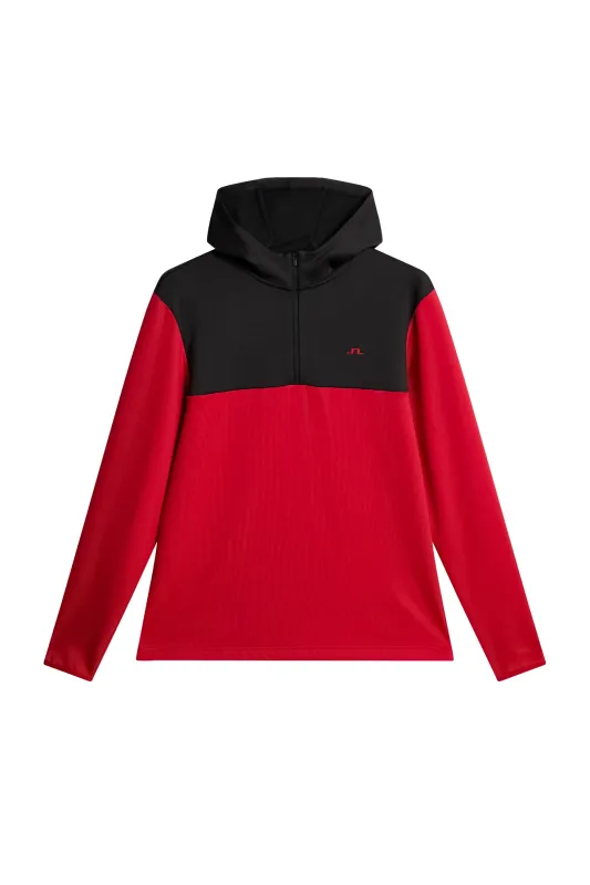 Banks Zip Hood / Barbados Cherry sold by J. Lindeberg
