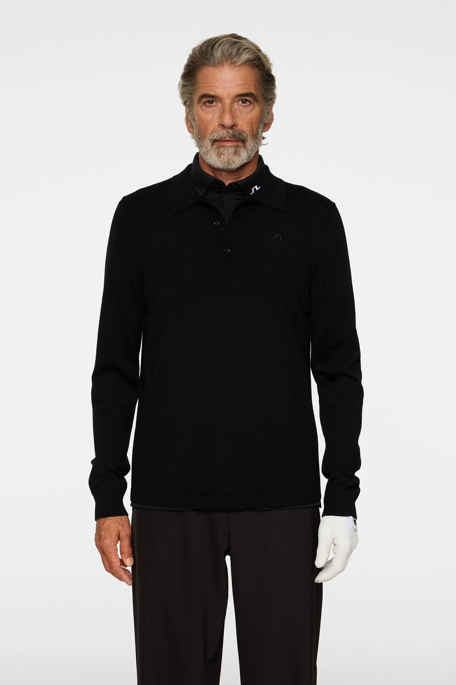 Patrick Knitted Polo Shirt / Black sold by J. Lindeberg product image thumbnail 2
