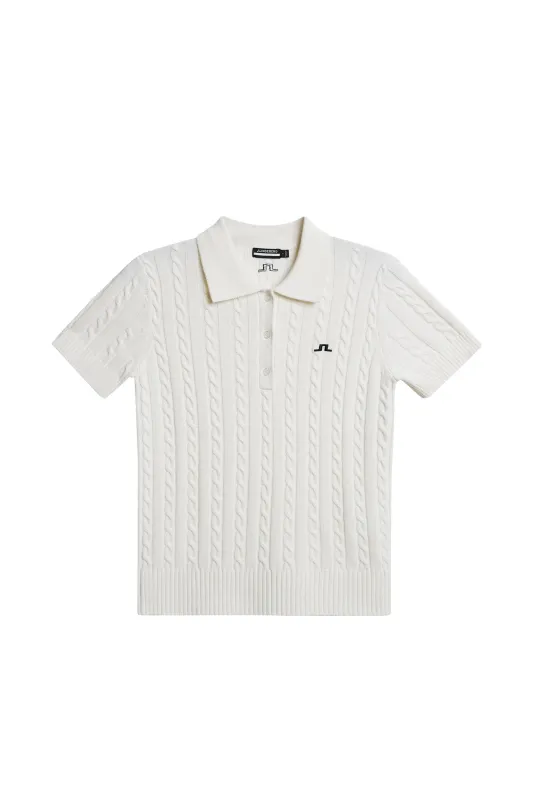 Kinsley Cable Knit Wool Shirt / White sold by J. Lindeberg