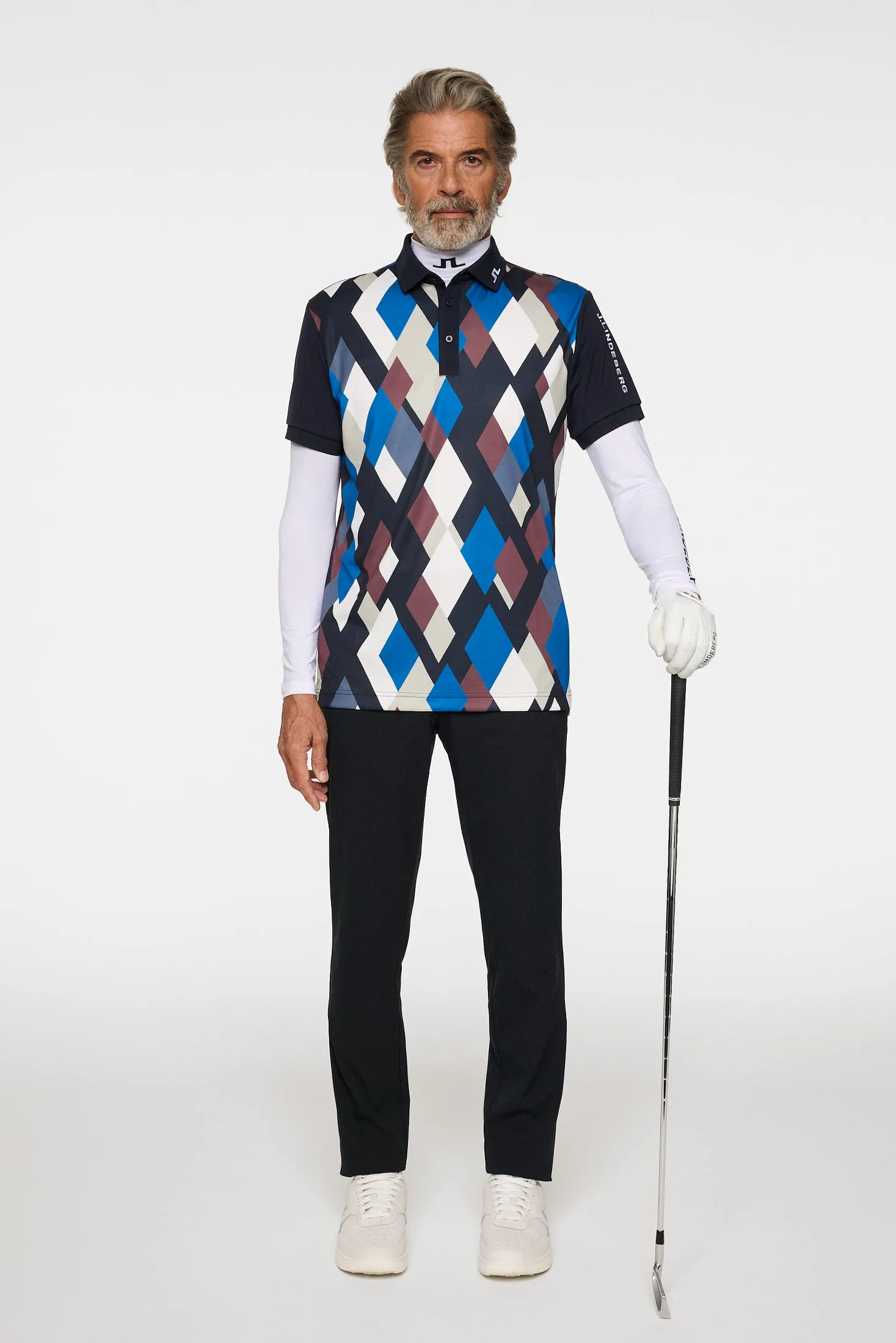 Tour Tech Print Polo / BOLD 1 - JL NAVY sold by J. Lindeberg product image thumbnail 4