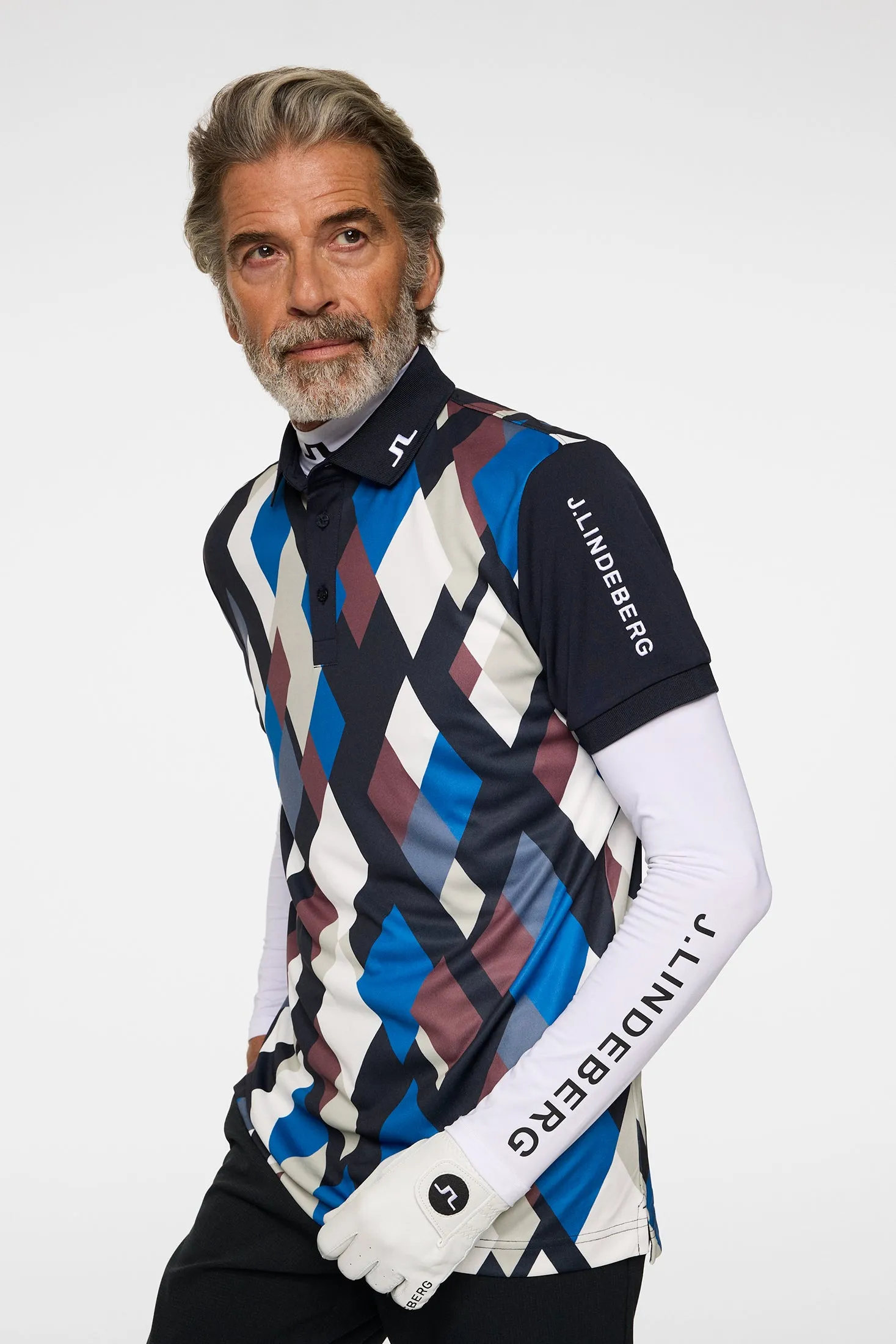 Tour Tech Print Polo / BOLD 1 - JL NAVY sold by J. Lindeberg product image thumbnail 5