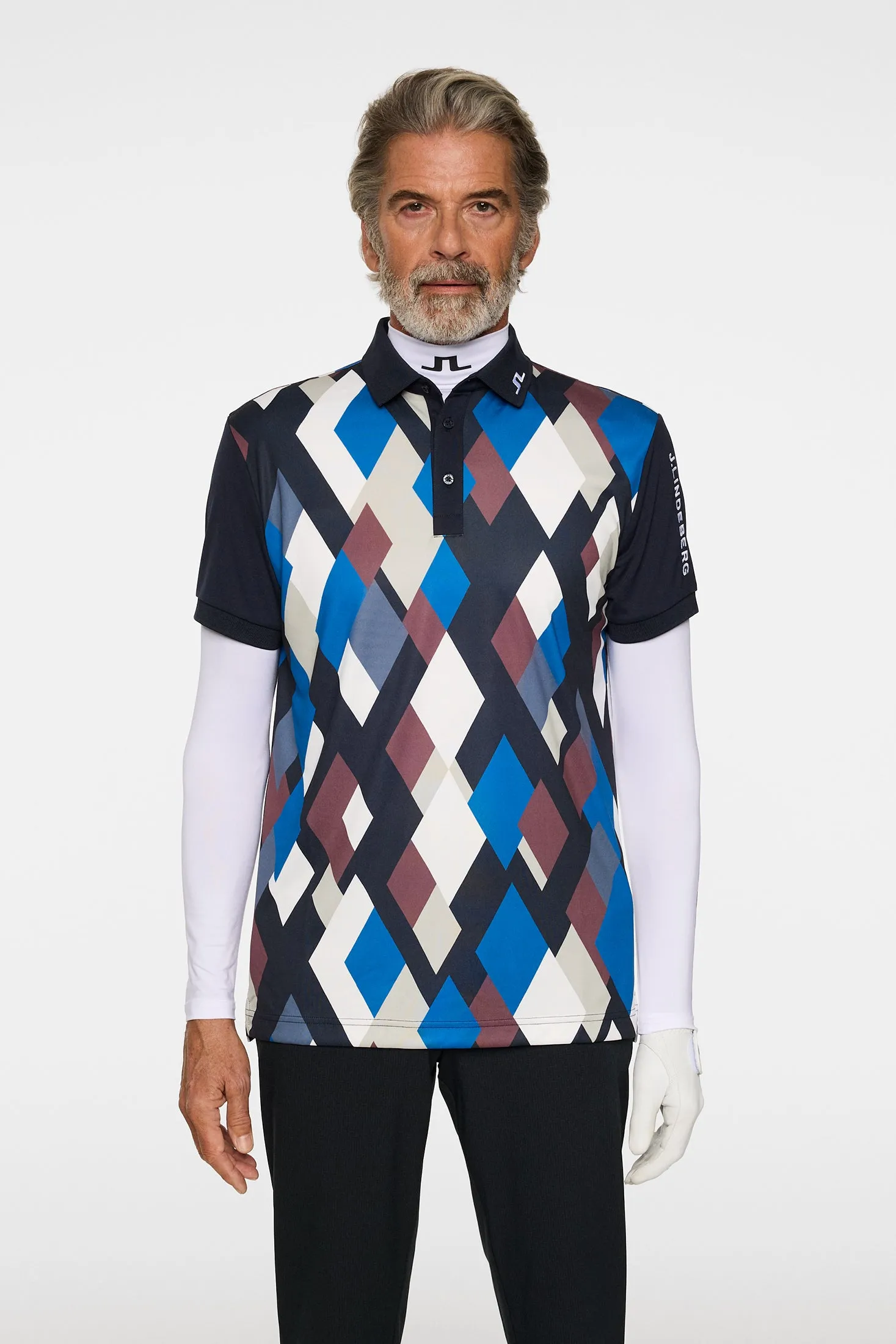 Tour Tech Print Polo / BOLD 1 - JL NAVY sold by J. Lindeberg product image thumbnail 2