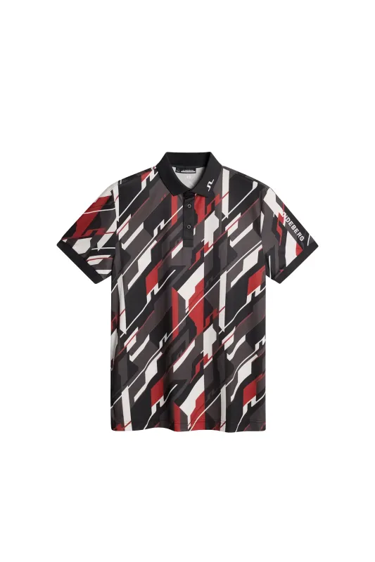 Tour Tech Print Polo / GEO 1 - JL BLACK sold by J. Lindeberg