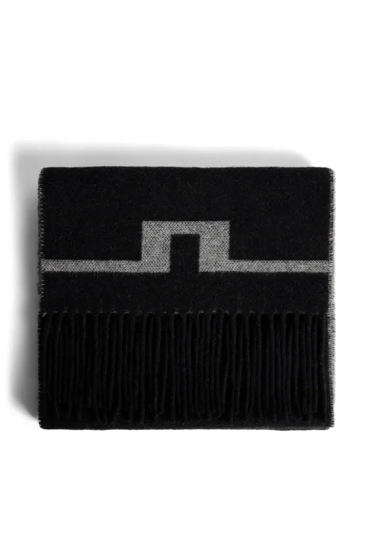 Champ Double Sided  Scarf / Black sold by J. Lindeberg