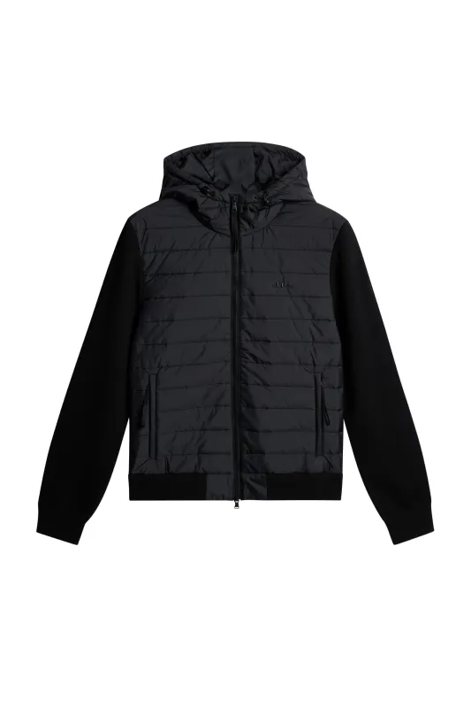 Thorn Hood Knit Hybrid Jacket / Black sold by J. Lindeberg
