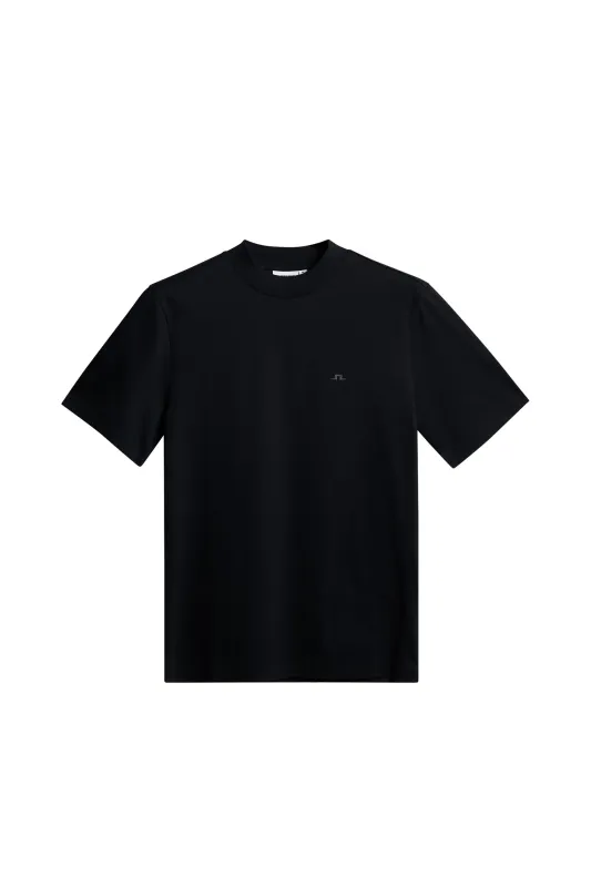 Ace Mock Neck T-Shirt / Black sold by J. Lindeberg