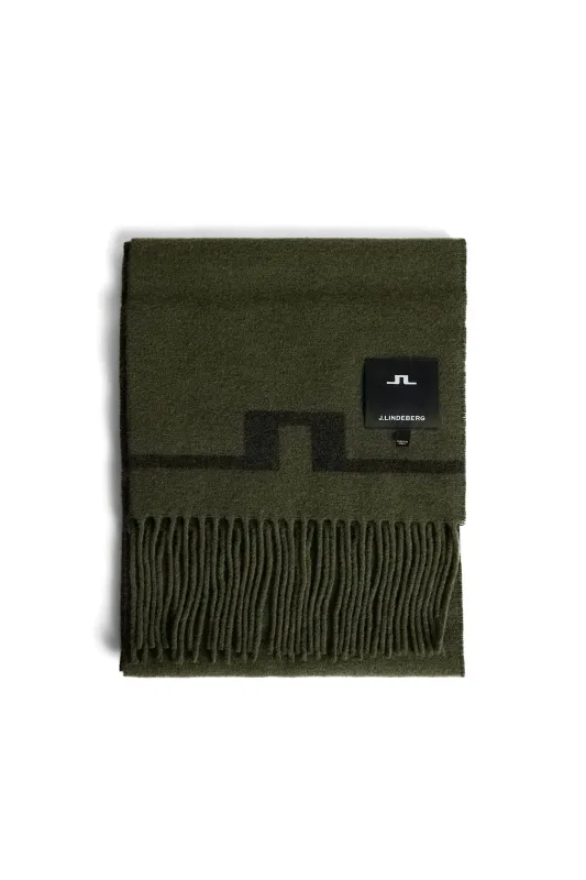 Champ Double Sided  Scarf / Forest Green sold by J. Lindeberg