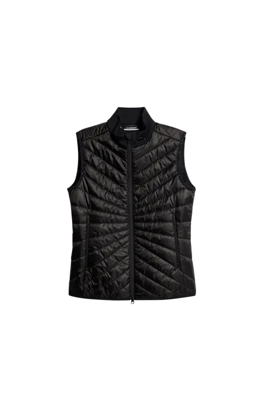 Madde Quilt Hybrid Vest / Black sold by J. Lindeberg