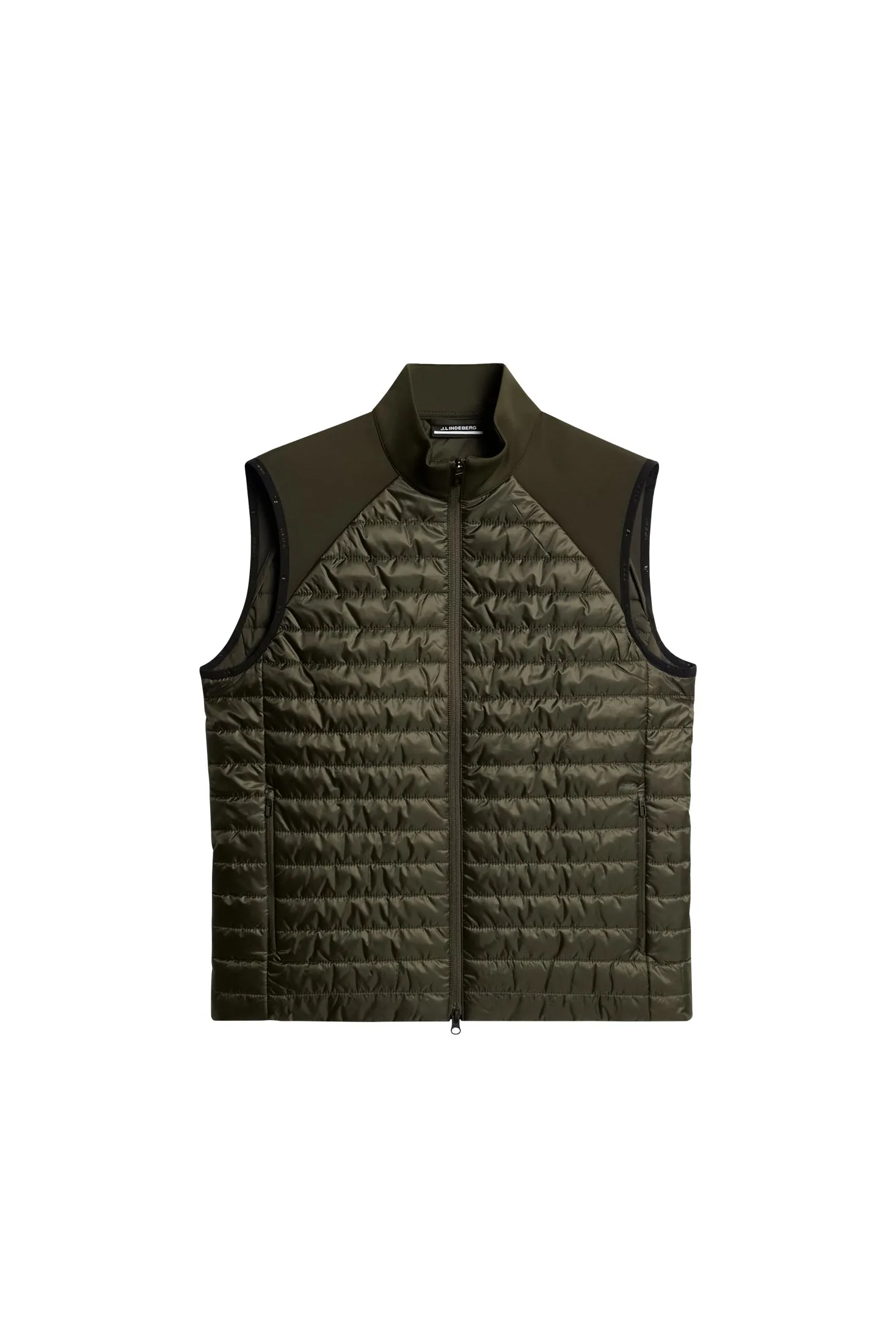 Hayden Quilt Hybrid Vest / Forest Green sold by J. Lindeberg