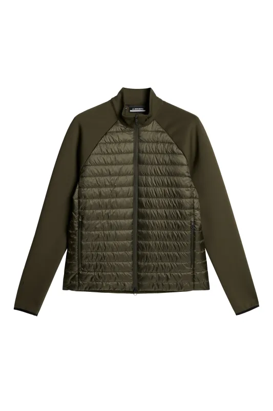 Hayden Quilt Hybrid Jacket / Forest Green sold by J. Lindeberg
