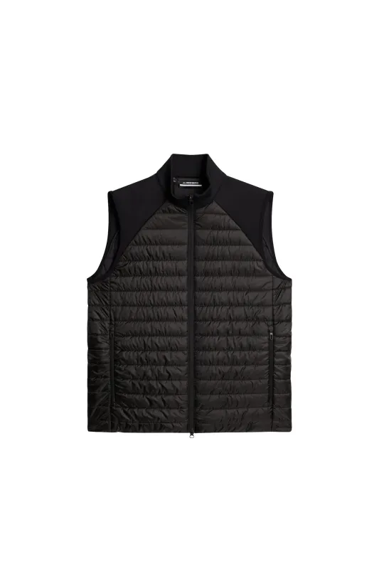 Hayden Quilt Hybrid Vest / Black made by J. Lindeberg
