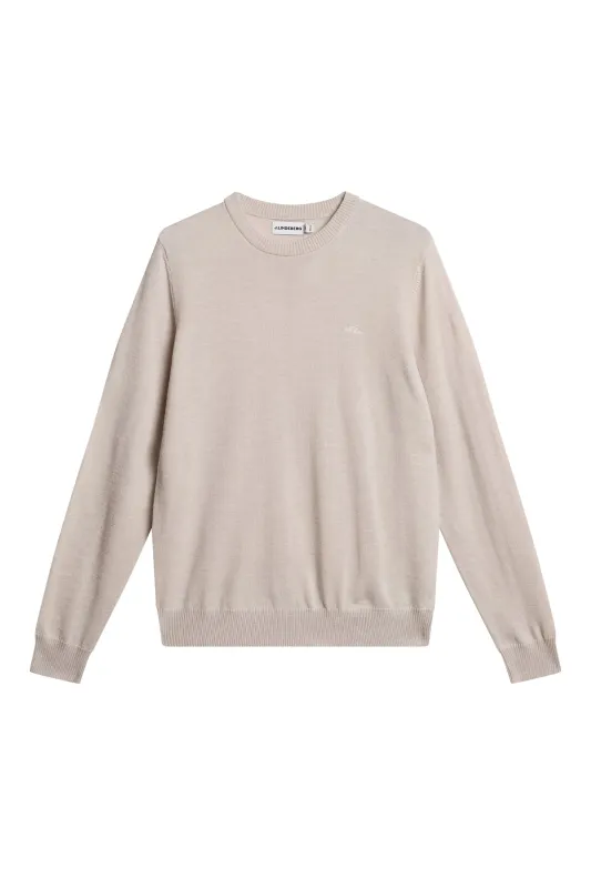 Keane Merino Crew Neck / Moonbeam Melange sold by J. Lindeberg