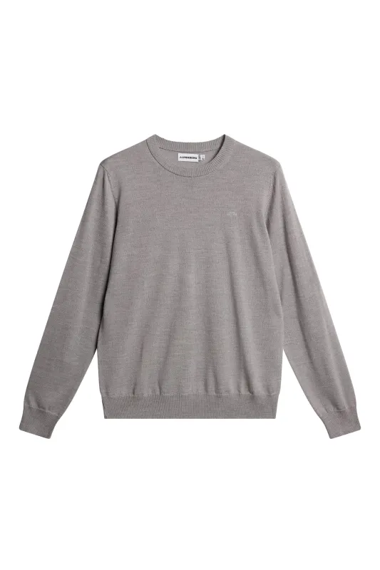 Keane Merino Crew Neck / Light Grey Melange sold by J. Lindeberg