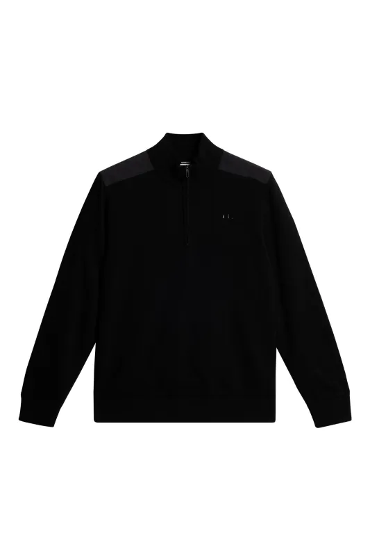 Jeffrey Windbreaker Sweater / Black sold by J. Lindeberg