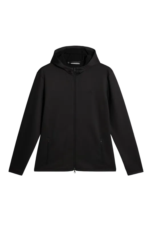 Aerial Full Zip Hood / Black sold by J. Lindeberg