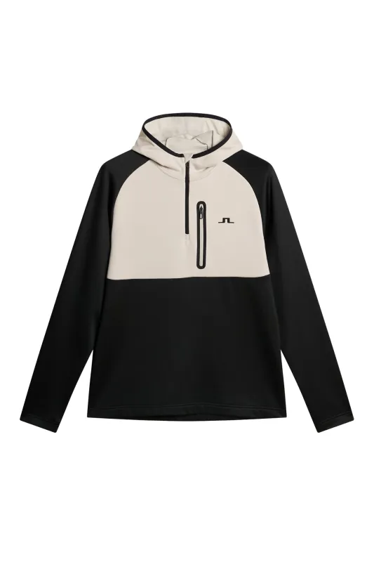 Adam Quarter Zip Hood / Black sold by J. Lindeberg