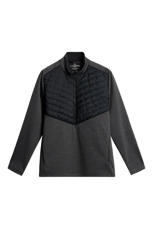 Raph Quilt Hybrid Jacket / Asphalt and Black Melange sold by J. Lindeberg