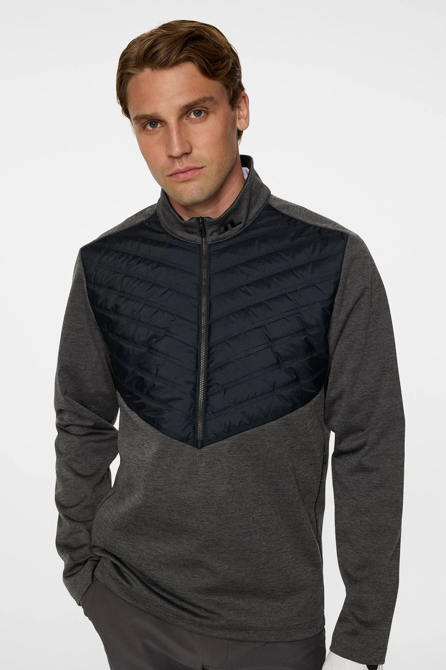 Raph Quilt Hybrid Jacket / Asphalt and Black Melange sold by J. Lindeberg product image thumbnail 5