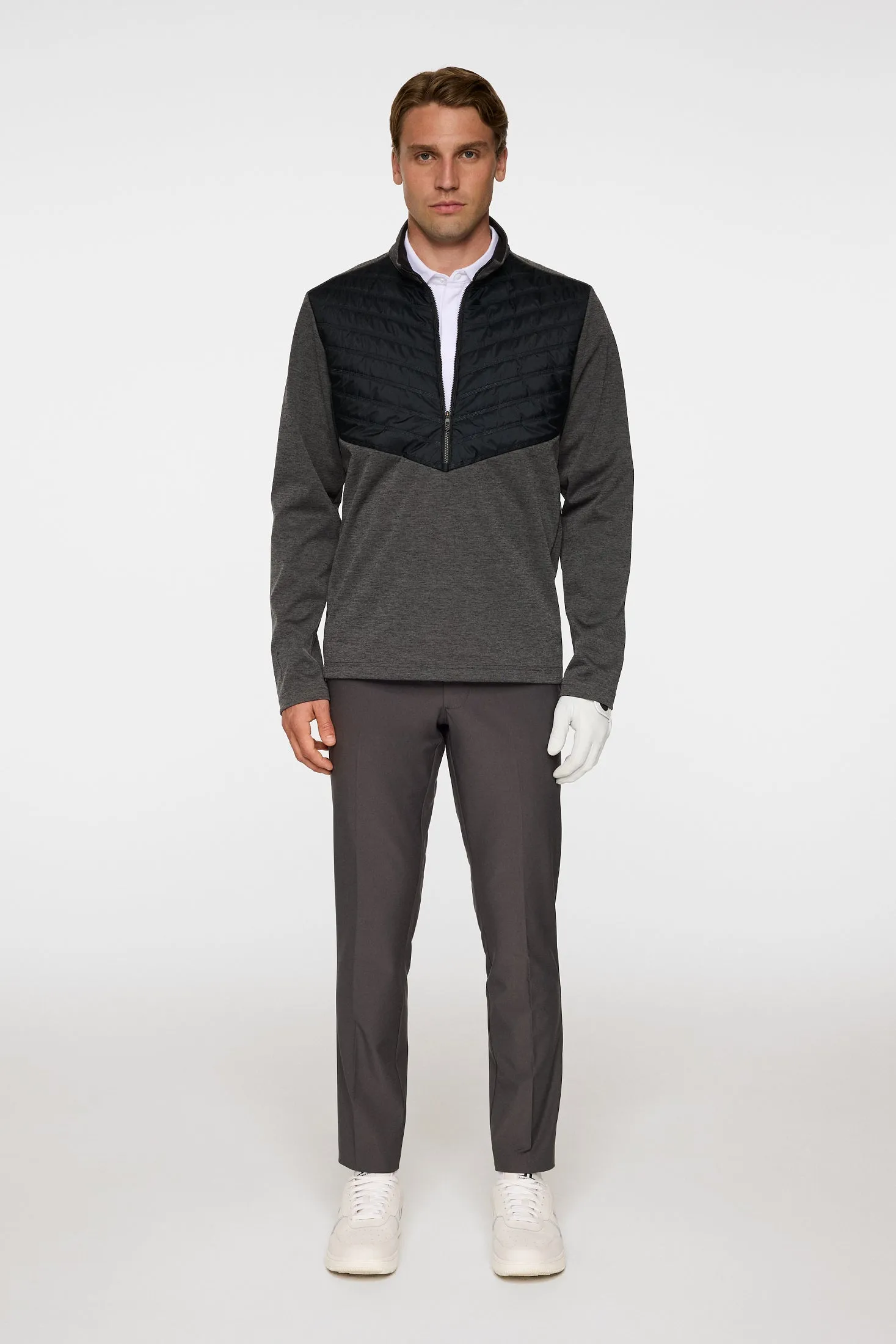 Raph Quilt Hybrid Jacket / Asphalt and Black Melange sold by J. Lindeberg product image thumbnail 4