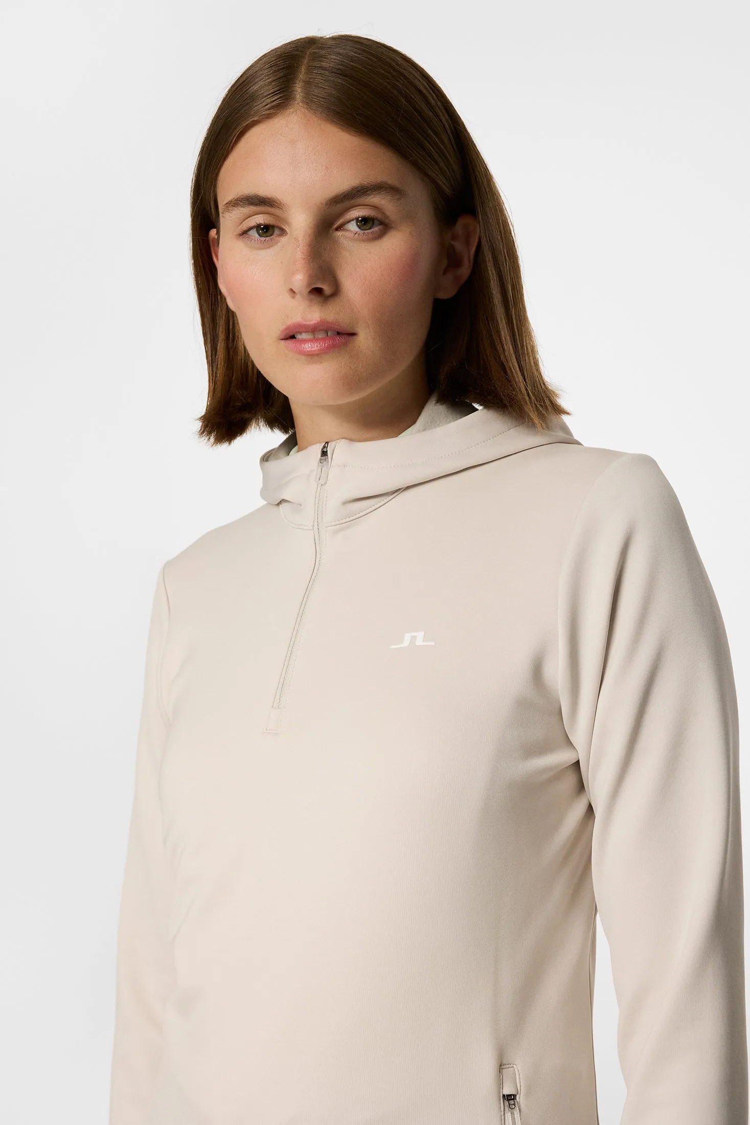 Aerialle Quarter Zip Hood / Moonbeam sold by J. Lindeberg product image thumbnail 5
