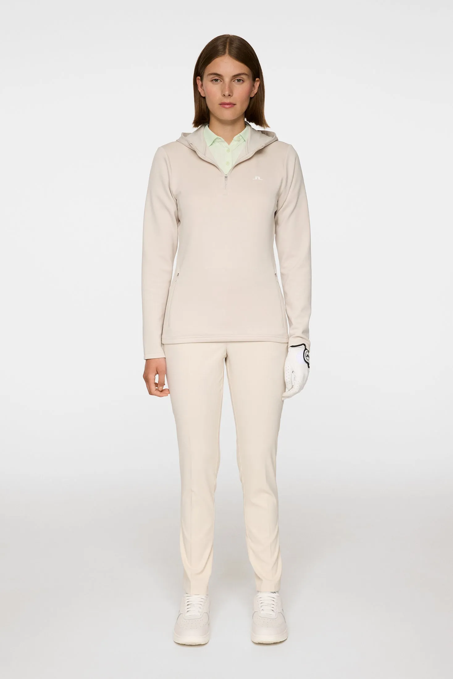 Aerialle Quarter Zip Hood / Moonbeam sold by J. Lindeberg product image thumbnail 4