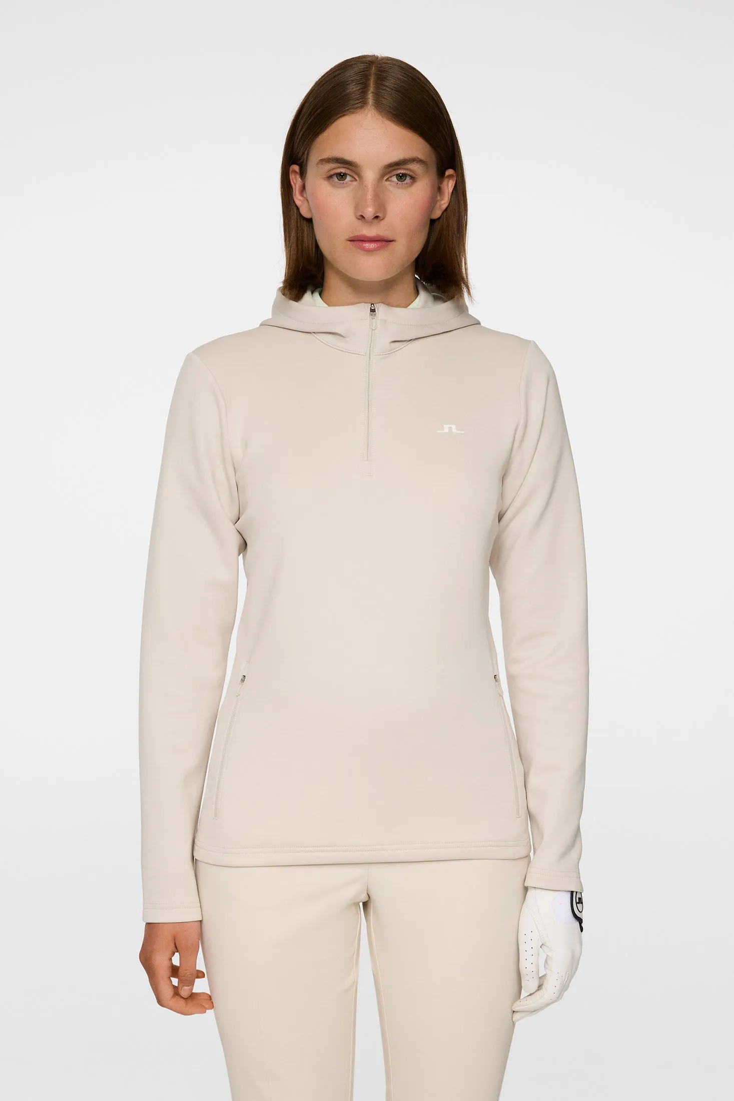 Aerialle Quarter Zip Hood / Moonbeam sold by J. Lindeberg product image thumbnail 2