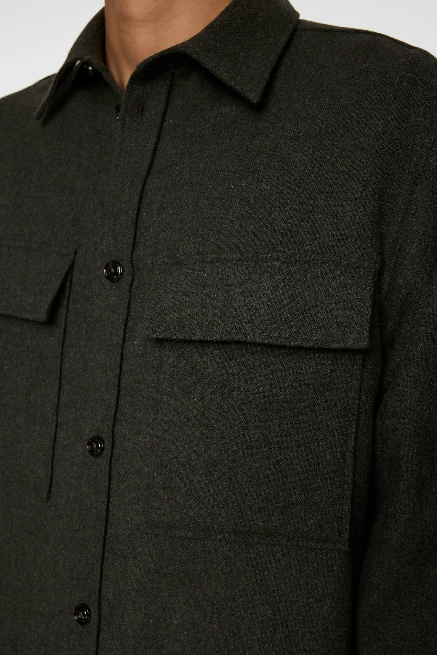 Flat Wool Overshirt / Forest Green sold by J. Lindeberg product image thumbnail 5