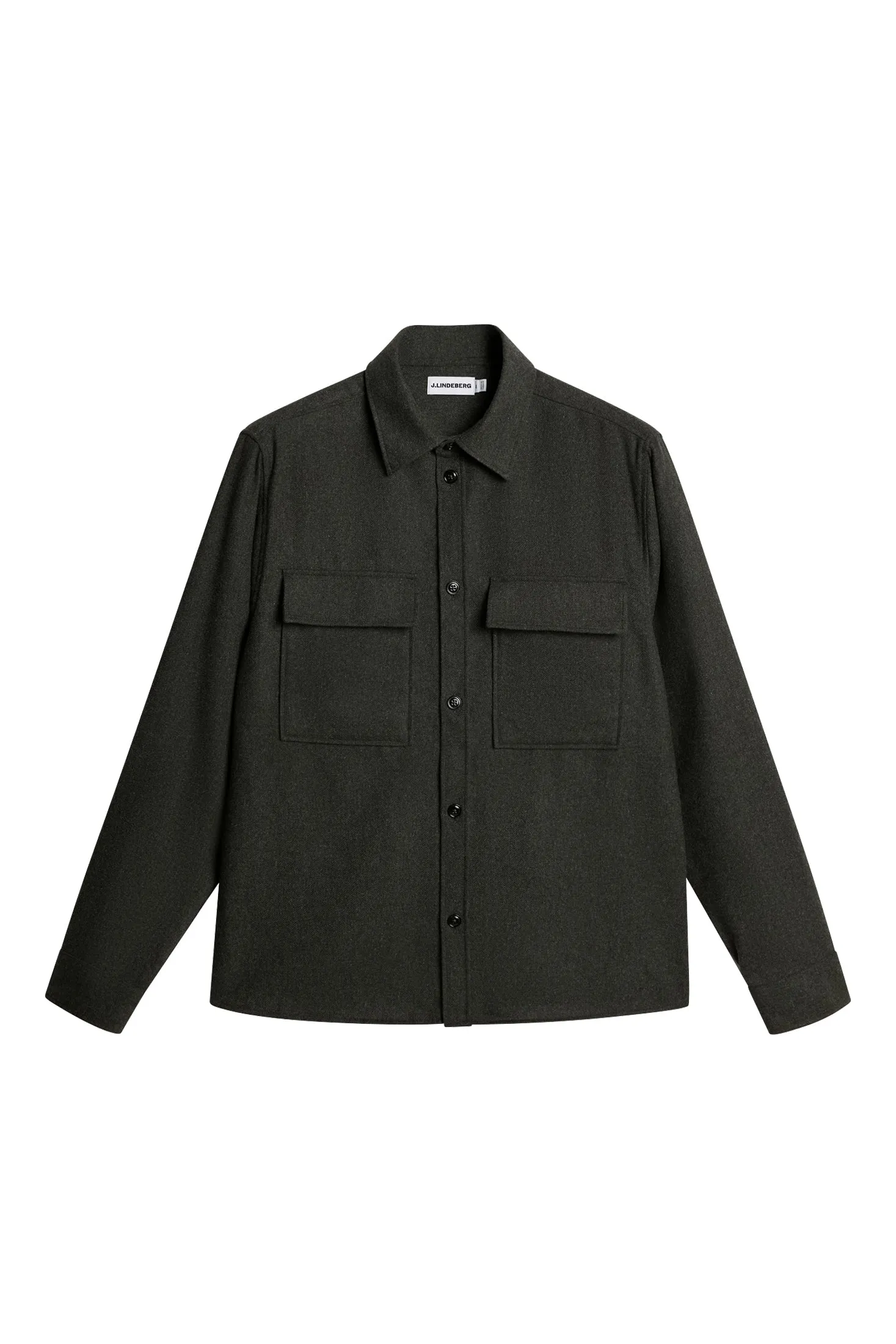 Flat Wool Overshirt / Forest Green sold by J. Lindeberg