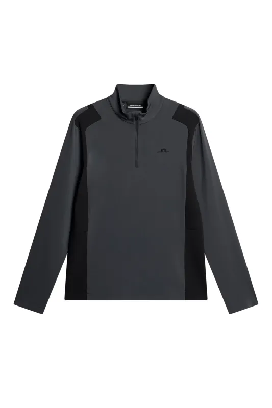Lukas Quarter Zip Mid Layer / Asphalt sold by J. Lindeberg