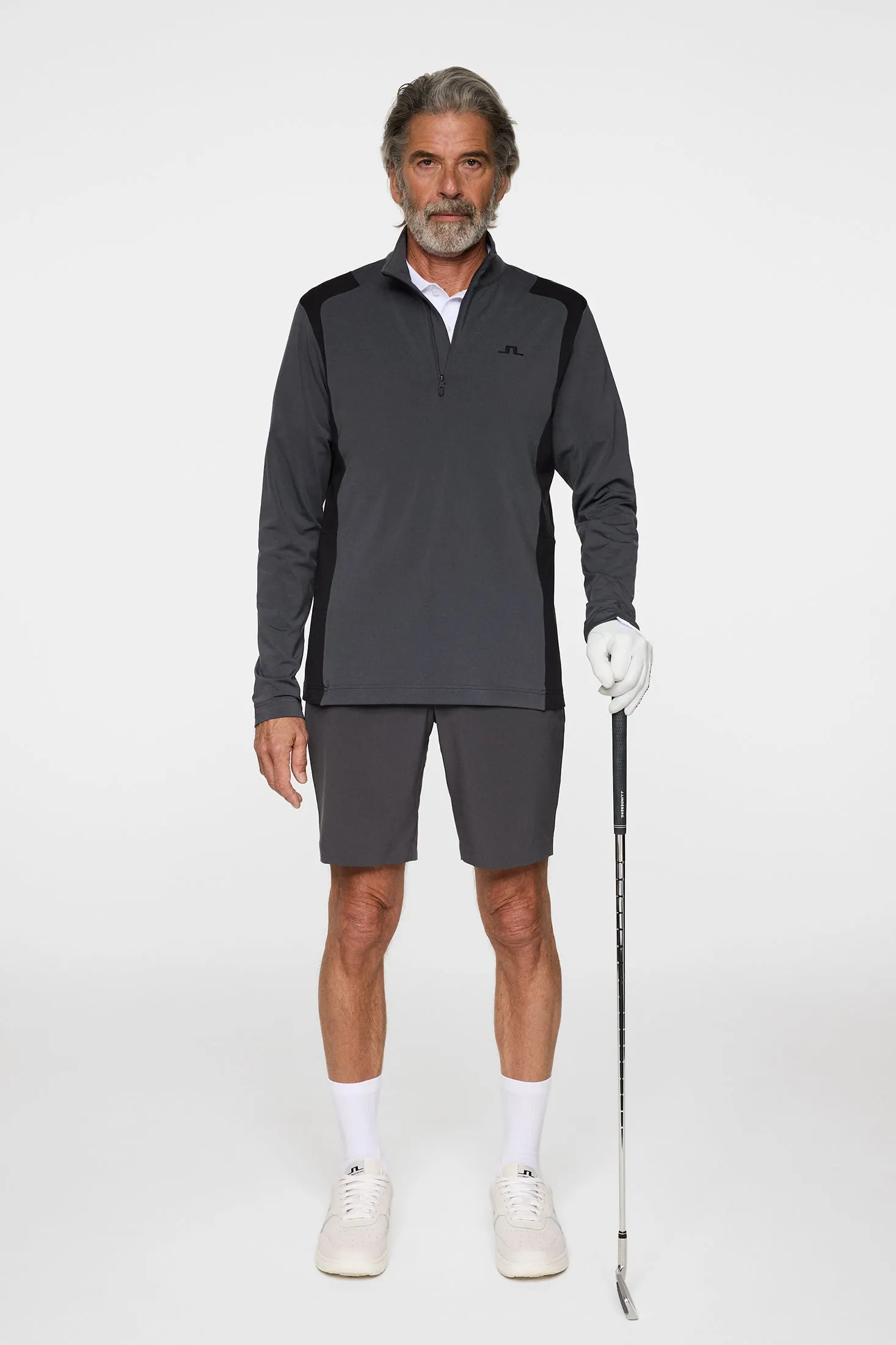 Lukas Quarter Zip Mid Layer / Asphalt sold by J. Lindeberg product image thumbnail 4