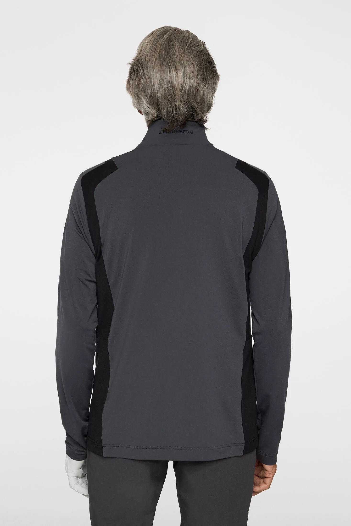 Lukas Quarter Zip Mid Layer / Asphalt sold by J. Lindeberg product image thumbnail 3