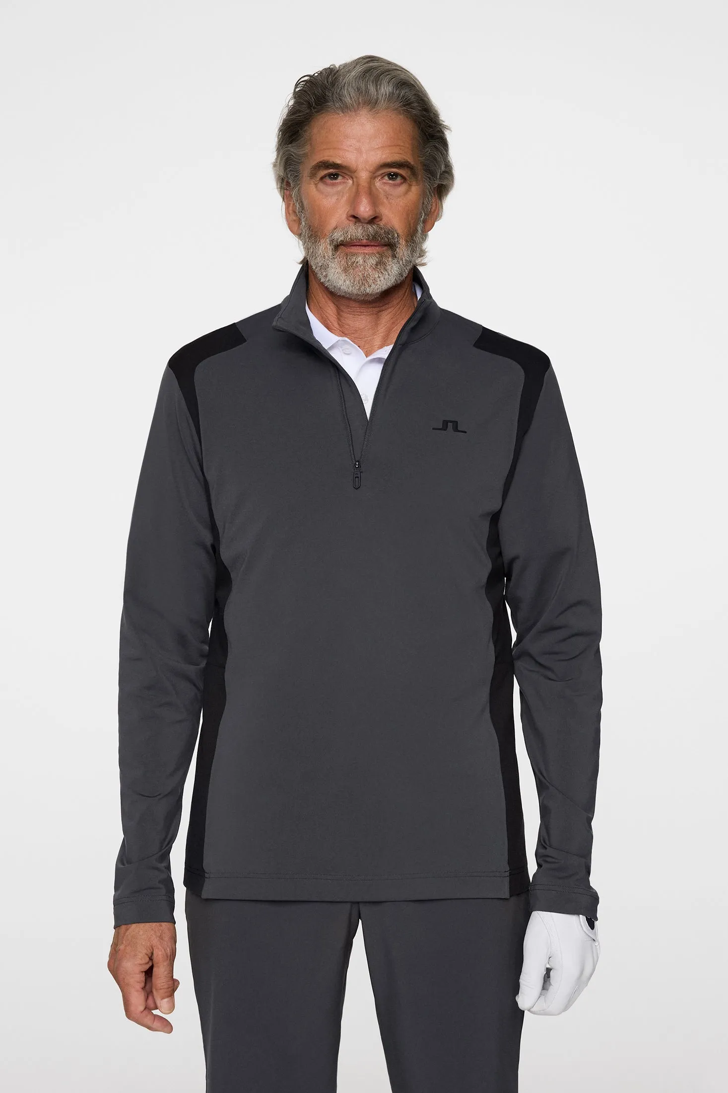 Lukas Quarter Zip Mid Layer / Asphalt sold by J. Lindeberg product image thumbnail 2