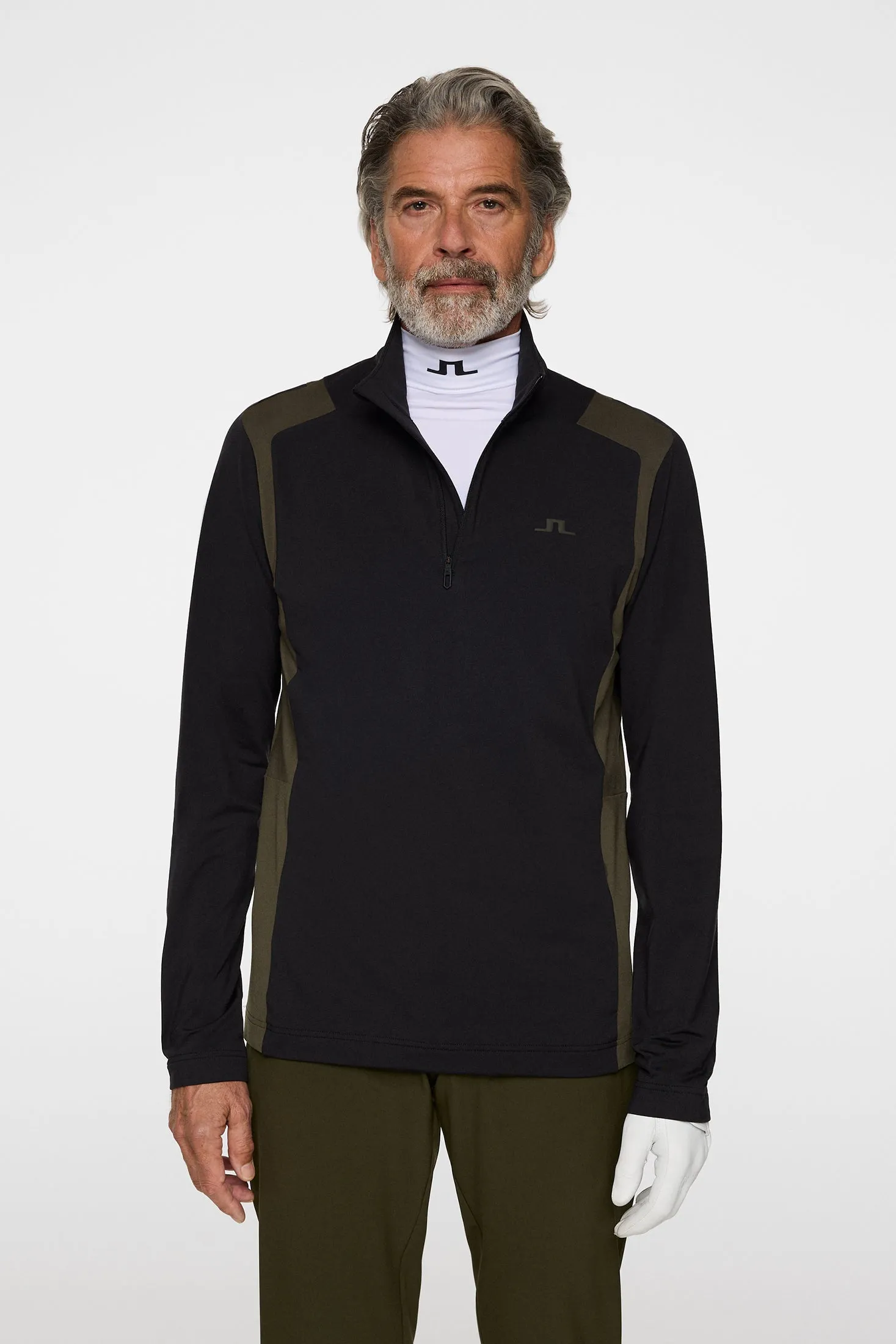 Lukas Quarter Zip Mid Layer / Black sold by J. Lindeberg product image thumbnail 2