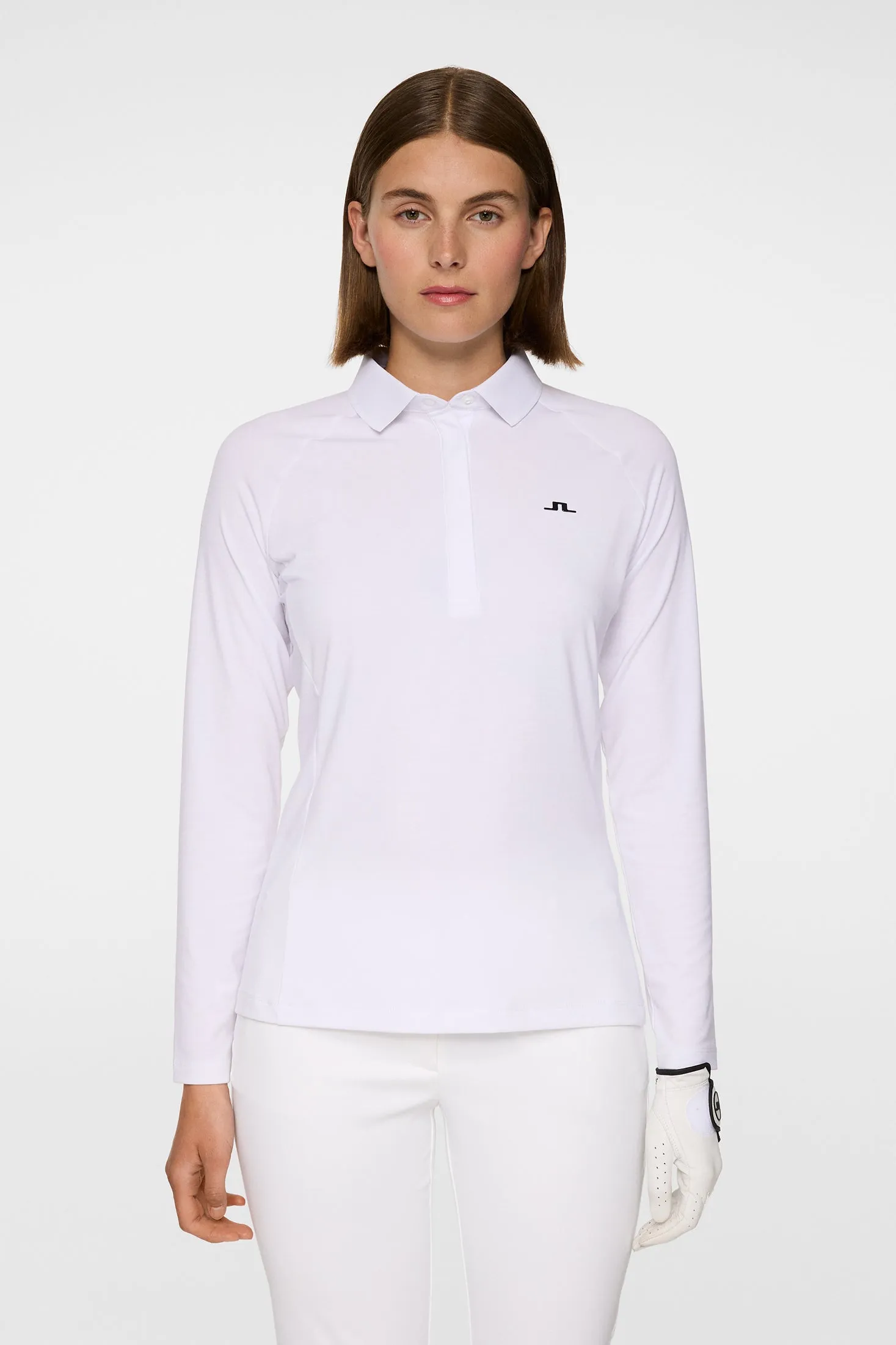 Flor Long Sleeve Polo / White sold by J. Lindeberg product image thumbnail 2