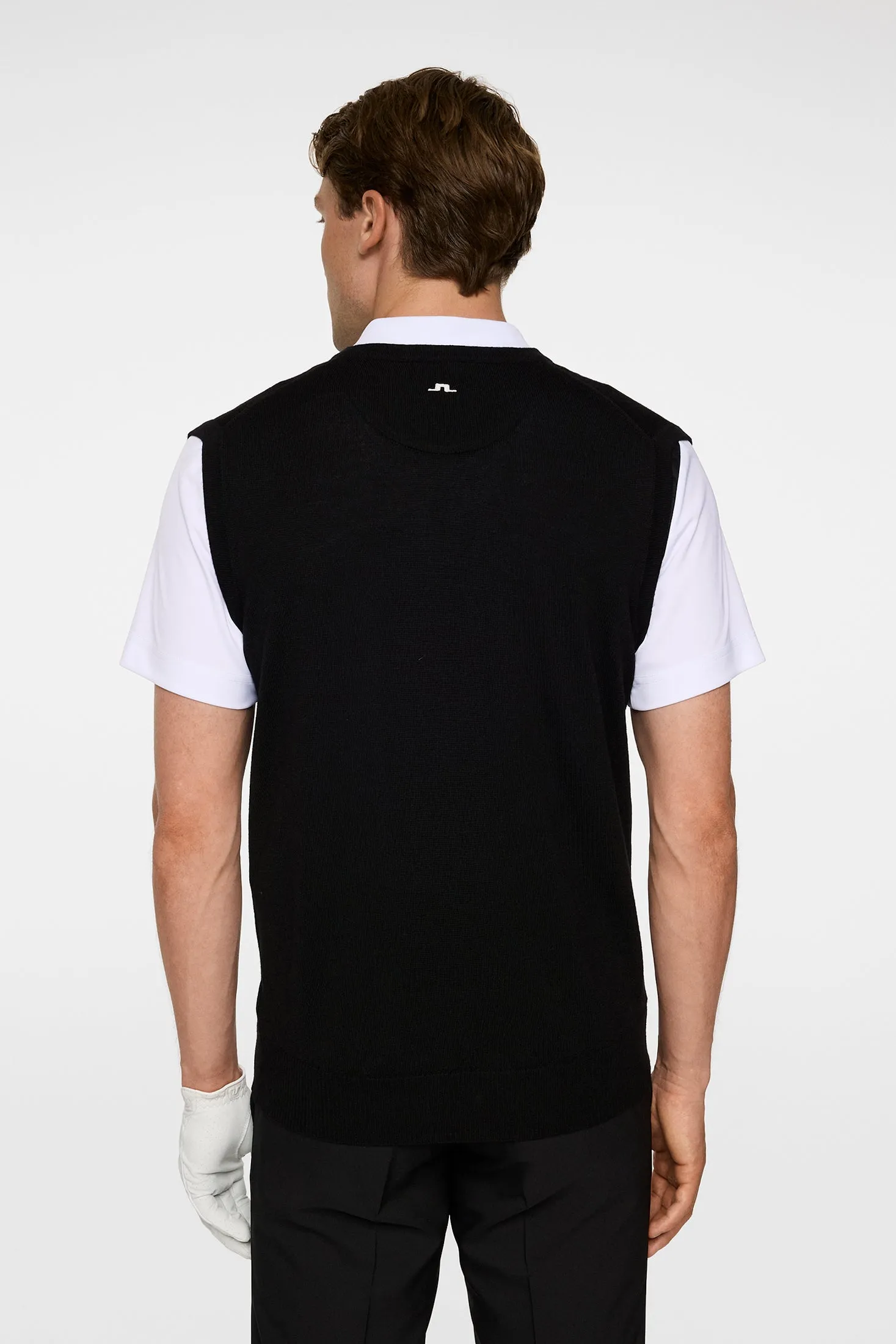 Liam Knitted Vest / Black sold by J. Lindeberg product image thumbnail 3