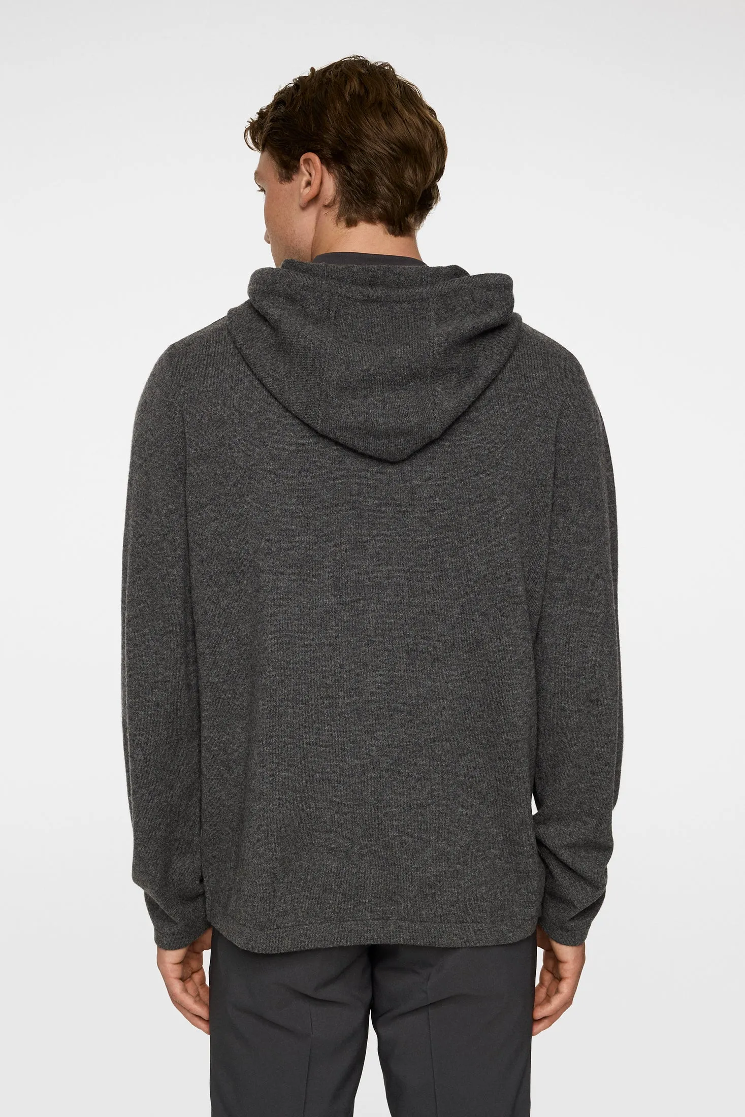 Kolton Cashmere Hoodie / Dark Grey Melange sold by J. Lindeberg product image thumbnail 3
