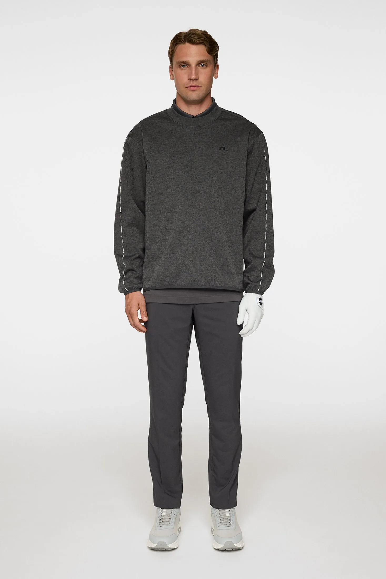 Jose Windblock Crew Neck / Asphalt and Black Melange sold by J. Lindeberg product image thumbnail 4