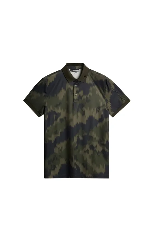 Tour Tech Print Polo / Warp Forest L sold by J. Lindeberg