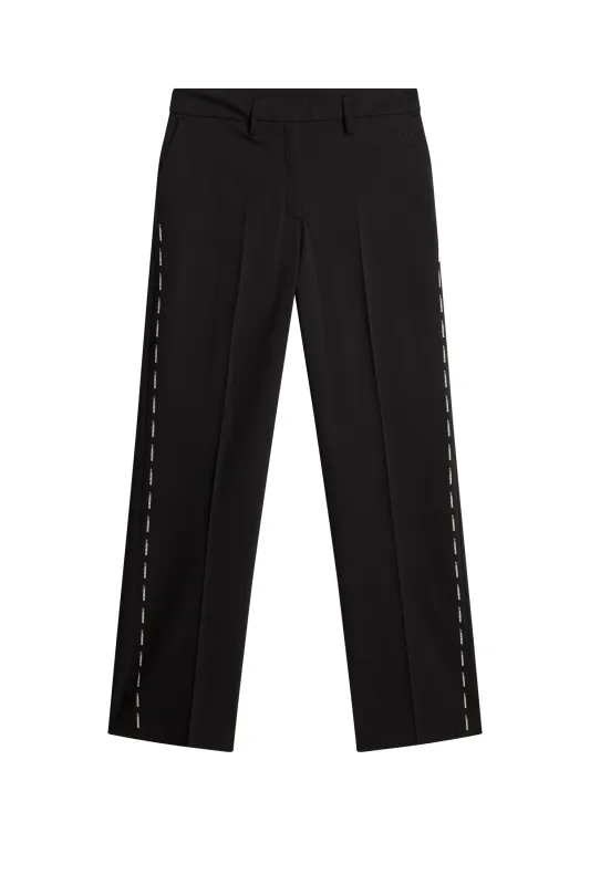 Norah Side Stripe Pant / Black sold by J. Lindeberg