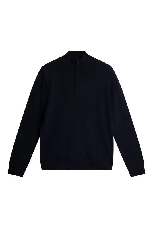 Kiyan Merino Quarter Zip / JL Navy sold by J. Lindeberg