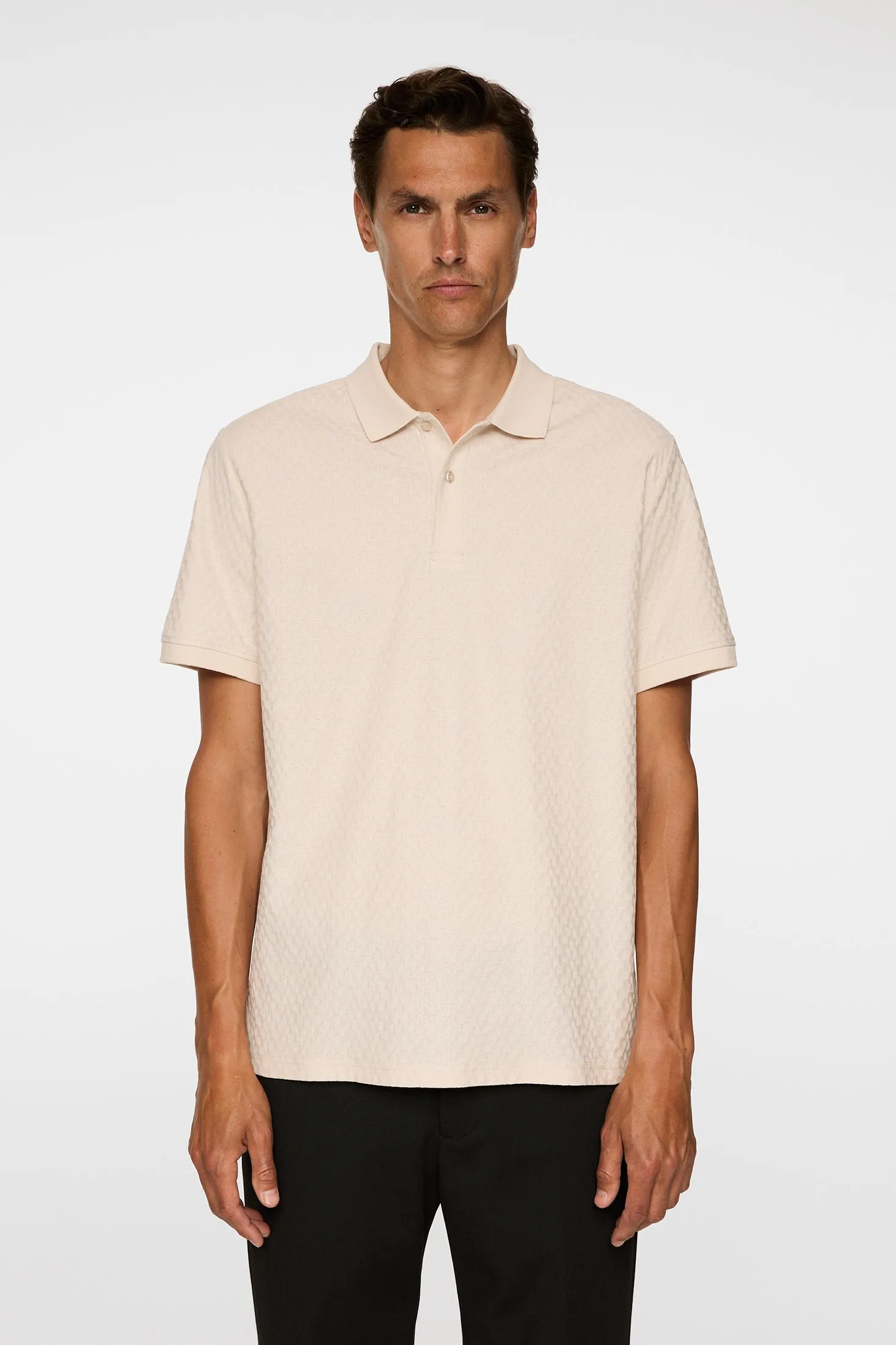 Devon Jacquard Polo / Moonbeam sold by J. Lindeberg product image thumbnail 2